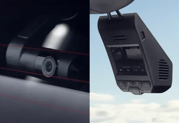 Secure dual-channel front and rear dashcam